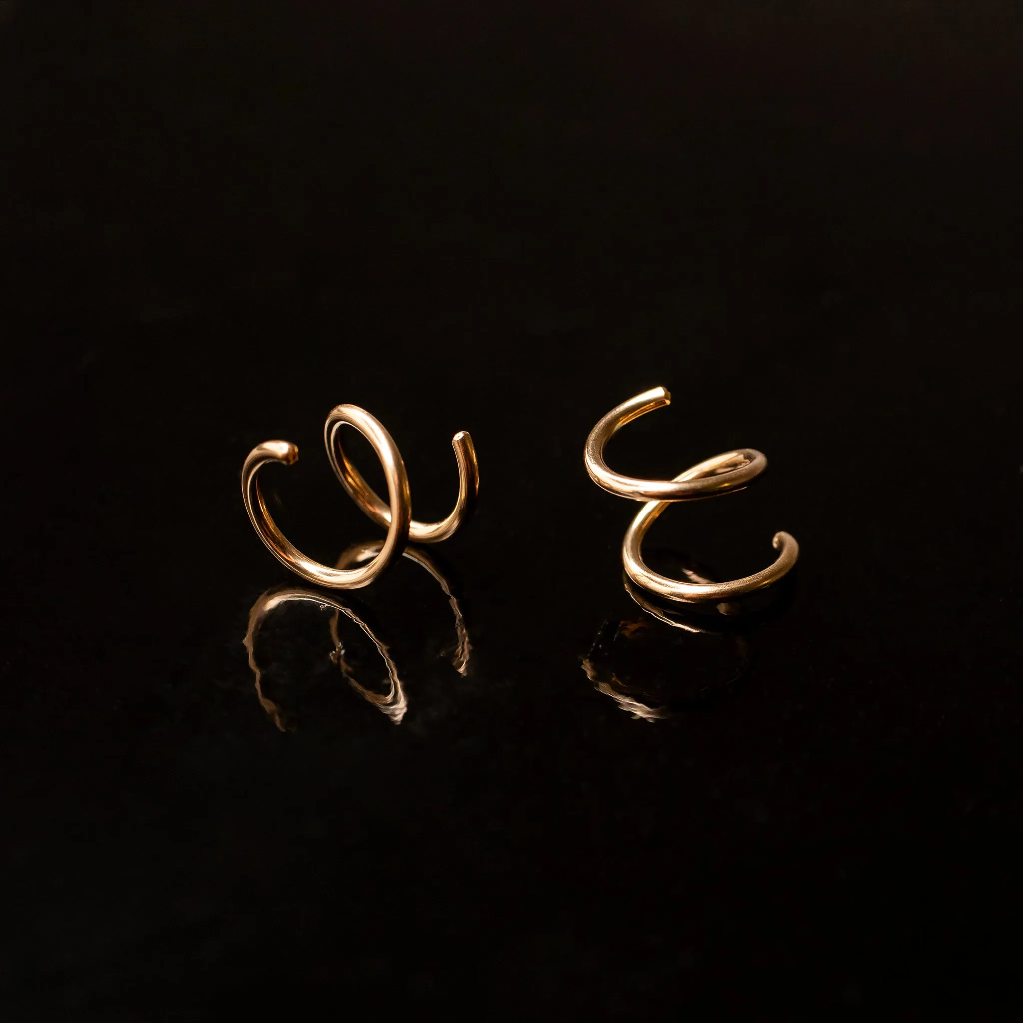 Here’s an optimized title for your e-commerce product:

Elegant Tiny Twist Double Huggie Earrings in 14K Solid Gold - Perfect for Everyday Wear