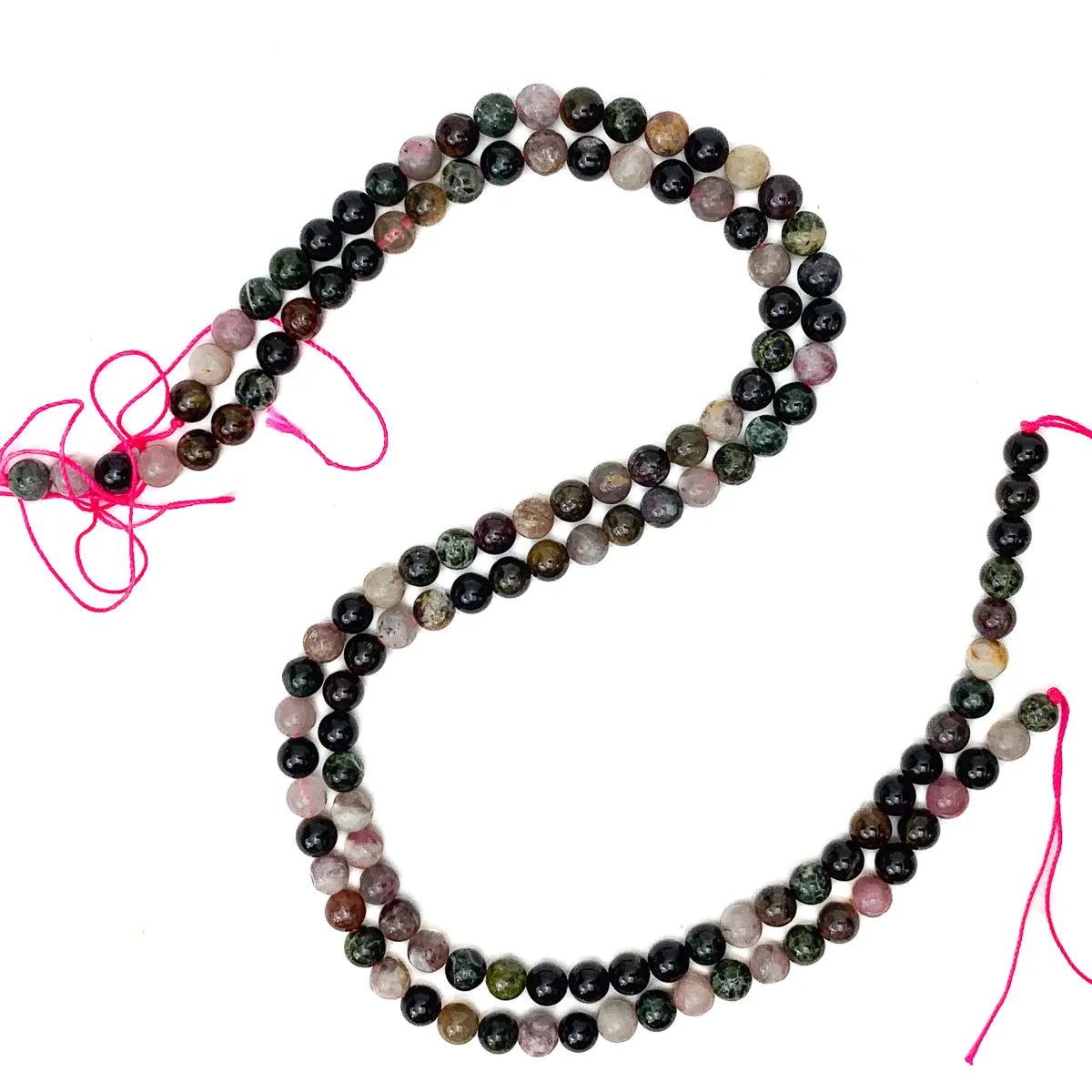 Tourmaline Multi 6mm Smooth Rounds Bead Strand