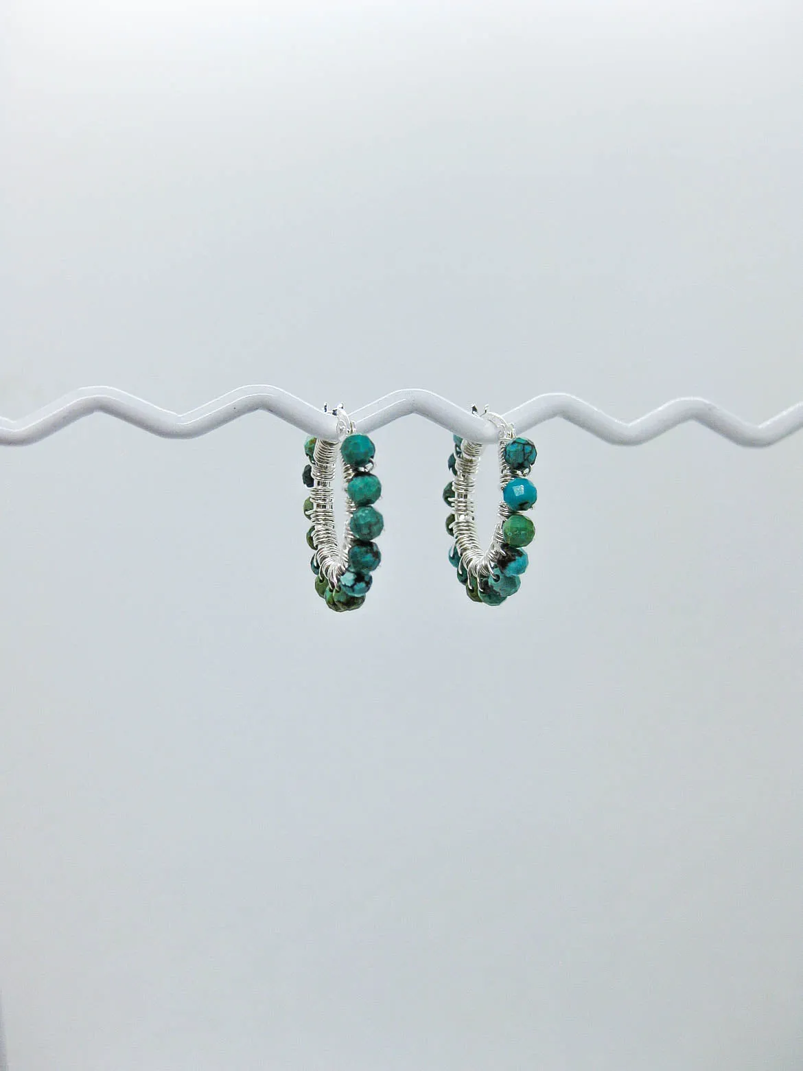 Turquoise Hoop Earrings - e511