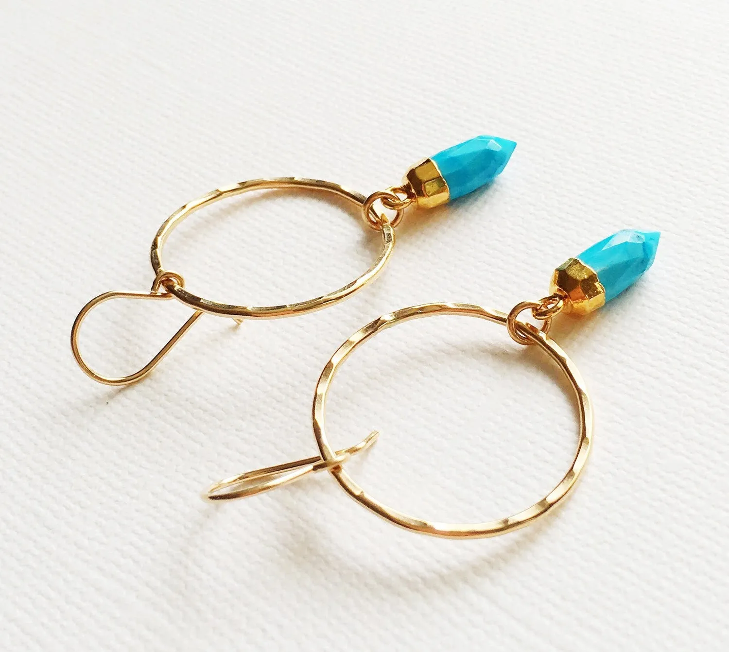 Turquoise spike earring  (E278)