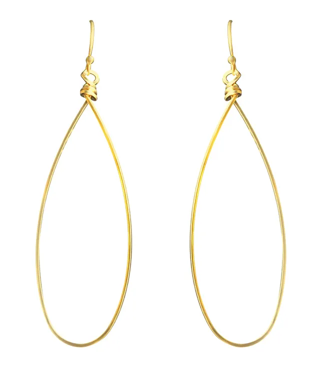 Wire teardrop hoops