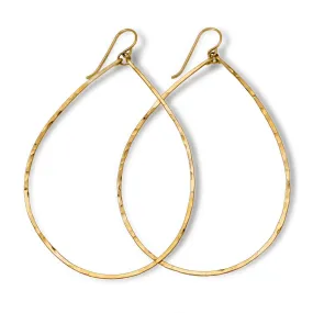 XL Teardrop Hoop Earrings