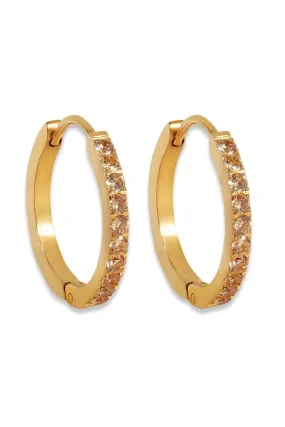 Zaana Light Champagne Diamond Hoops